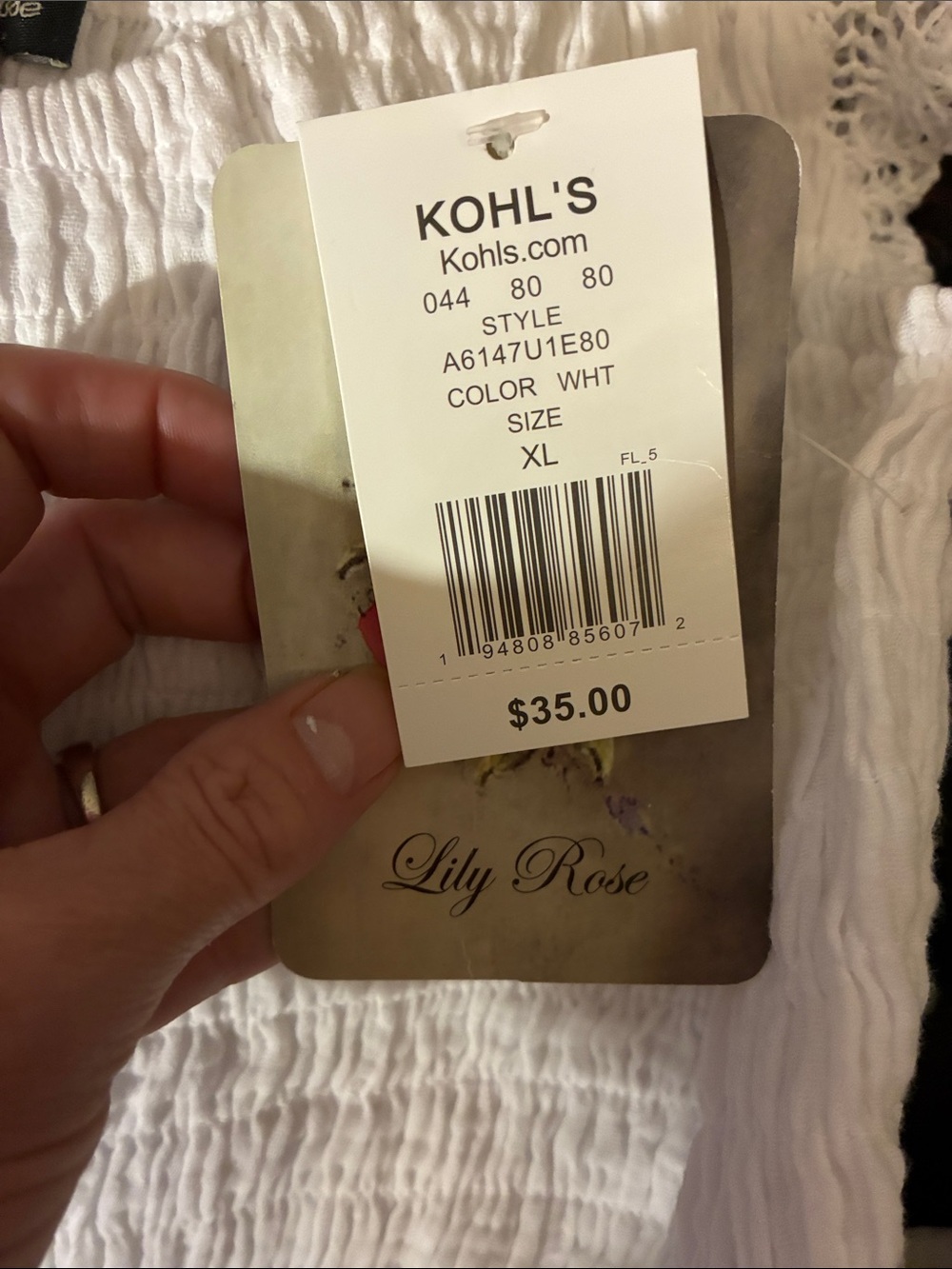 Lily Rose NWT White Ruffled Cotton Sundress XL - Picture 7 of 8